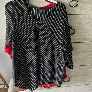 Striped blouse. Chico’s traveler. Size 3 like new